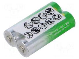 Battery: alkaline | AA | 1.5V | non-rechargeable | 2pcs | SUPER G-TECH