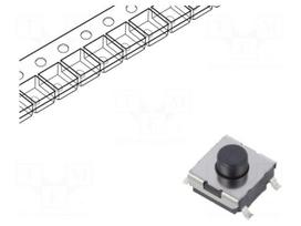 Microswitch TACT | SPST-NO | Pos: 2 | 0.05A/24VDC | SMT | none | 980mN