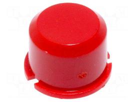 Button | round | red | Ø9.6mm | plastic