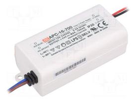 Power supply: switching | LED | 16.8W | 9÷24VDC | 700mA | 90÷264VAC