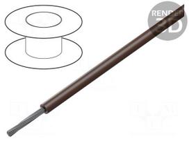 Wire | HookUp Wire | stranded | Cu | 28AWG | PTFE | brown | 250V | 30.5m