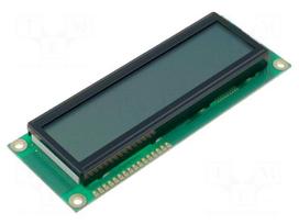 Display: LCD | alphanumeric | STN Positive | 16x2 | grey | LED | PIN: 16