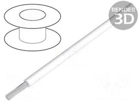 Wire | HookUp Wire | stranded | Cu | 16AWG | PTFE | white | 600V | 305m