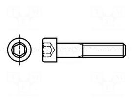 Screw | M6x18 | 1 | Head: cheese head | hex key | HEX 5mm | DIN 912