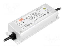 Power supply: switching | LED | 75W | 107÷214VDC | 175÷350mA | IP65