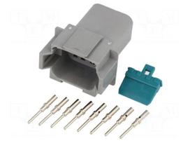 Connector: wire-wire | plug | male | AT | PIN: 8 | IP67,IP69K | for cable