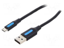 Cable | USB 2.0 | USB A plug,USB B micro plug | nickel plated | 1.5m