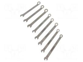 Wrench: combination spanner-set | stainless steel | 8pcs.
