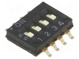 Switch: DIP-SWITCH | Poles number: 4 | ON-OFF | 0.025A/24VDC | Pos: 2