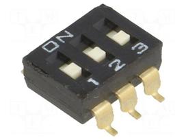 Switch: DIP-SWITCH | Poles number: 3 | ON-OFF | 0.025A/24VDC | Pos: 2