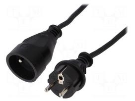 Extension lead | H05RR-F | 3G1.5mm2 | 15m | rubber | black | 10A