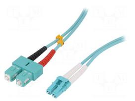 Fiber patch cord | OM3 | LC/UPC,SC/UPC | 10m | 50/125um | LSZH | grey