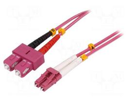Fiber patch cord | OM4 | LC/UPC,SC/UPC | 15m | 50/125um | LSZH | grey