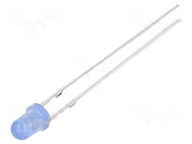 LED | blue | 3mm | 5800÷7000mcd | 30° | Front: convex | 2.9÷3.6VDC