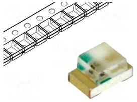 LED | yellow | SMD | 0805 | 20÷112mcd | 1.8÷2.4VDC | 2x1.25x1.1mm | 130°