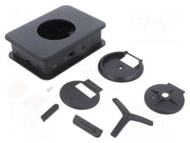 Enclosure: for computer | Raspberry Pi | black | X: 73mm | Y: 100mm