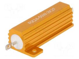 Resistor: wire-wound | with heatsink | 2.2kΩ | 50W | ±1% | 30ppm/°C