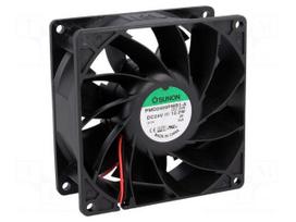 Fan: DC | 92x92x38mm | axial | 24VDC | 204.21m3/h | 57.6dBA | ball | 28AWG