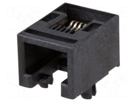 Connector: RJ12 | socket | PIN: 6 | Cat 3 | low profile | 6p6c | THT