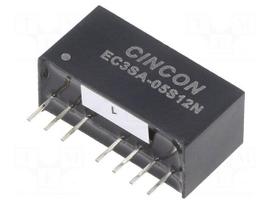Converter: DC/DC | 3W | Uin: 4.5÷9VDC | Uout: 12VDC | Iout: 0÷250mA | SIP8