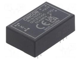 Converter: DC/DC | 3.3/6W | Uin: 18÷72VDC | Uout: 12VDC | Uout2: -12VDC