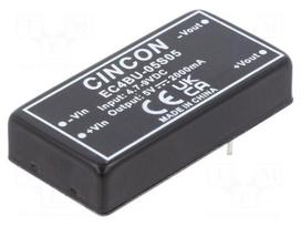 Converter: DC/DC | 10W | Uin: 4.7÷9VDC | Uout: 5VDC | Iout: 2000mA | THT