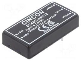 Converter: DC/DC | 10W | Uin: 4.7÷9VDC | Uout: 12VDC | Uout2: -12VDC