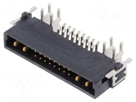 Connector: PCB to PCB | socket | male | PIN: 20(4+16) | angled 90°