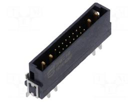Connector: PCB to PCB | socket | male | PIN: 20(4+16) | angled 90°