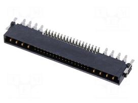 Connector: PCB to PCB | socket | male | PIN: 44(8+36) | angled 90°