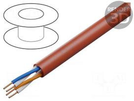 Wire: control cable | YnTKSY | 2x2x0.8mm | PVC | red | Core: Cu | 150V