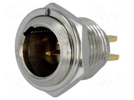 Connector: XLR mini | socket | male | PIN: 3 | soldering | Ø11mm