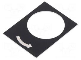 Label | black | Button marking: arrow | control cassette | 30x40mm