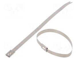 Cable tie | L: 201mm | W: 7.9mm | acid resistant steel AISI 316 | 2kN