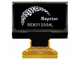 Display: OLED | graphical | 1.28" | 128x64 | Dim: 34.5x23x1.65mm | white