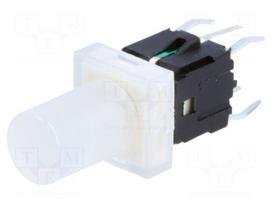 Switch: keypad | Pos: 2 | SPST-NO | 0.05A/12VDC | colourless | LED | THT