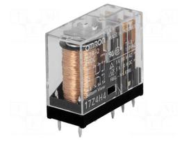 Relay: electromagnetic | Ucoil: 6VDC | DPDT | Icontacts max: 5A | G2R