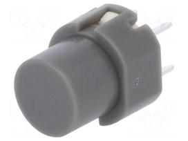 Switch: keypad | Pos: 2 | SPST-NO | 0.01A/35VDC | grey | none | THT | Ø12mm