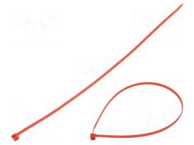 Cable tie | L: 390mm | W: 4.7mm | red | polyamide | 335N | Ømax: 110mm | T80L