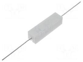 Resistor: wire-wound | 220Ω | cement | THT | 7W | ±5% | Ø0.8x35mm