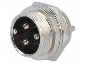 Connector: microphone | socket | male | audio video | PIN: 3 | GX16