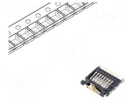 Connector: for cards | microSD | push-pull,top board mount | SMT