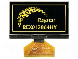 Display: OLED | graphical | 2.42" | 128x64 | Dim: 60.5x37x2.15mm | 1x31