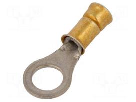 Tip: ring | M5 | Ø: 5mm | 1.65mm2 | crimped | for cable | insulated | orange