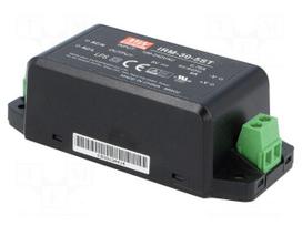 Power supply: switching | for building in,modular | 30W | 5VDC | 83%