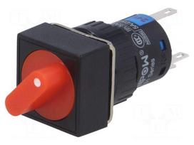 Switch: rotary | Pos: 2 | SPDT | 3A/220VAC | 2A/24VDC | 50mΩ | Mat: plastic