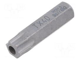 Screwdriver bit | Torx® with protection | T40H | 1/4"
