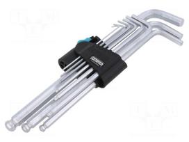 Wrench: hex key-set | spherical | 9pcs.