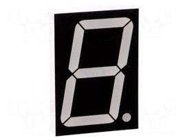 Display: LED | 7-segment | 38.1mm | 1.5" | No.char: 1 | red | 90mcd