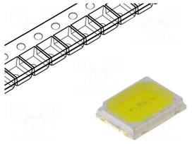 LED | white cold | SMD | Case (mm): 3528 | 20lm | 4500-7000K | 120° | 60mA